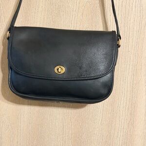 Coach 9970 Classic Black Leather Legacy Shoulder Bag